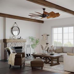 img 1 attached to 🌬️ Ultimate Coastal Windmill Ceiling Fan: Embrace a Breezy Ambiance with the Springer Collection 60-Inch 12-Blade Distressed Walnut Fan