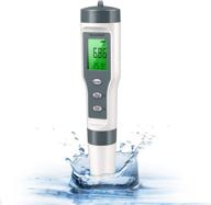 🔬 high accuracy, 3-in-1 tds/ph/temperature meter with atc for lab use - lcd display, data lock function - ph meter with 0.01 resolution logo