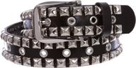 black leather men's accessories with silver studs and grommets логотип