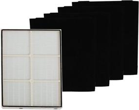 img 4 attached to 🌬️ HEPA Filter Replacement for Whirlpool Whispure Air Purifier Models AP450 AP510 AP45030HO with 4 Pre-Carbon Filters - Replaces Part # 1183054