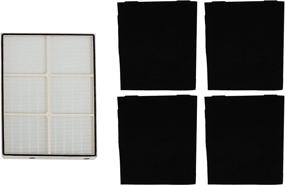 img 3 attached to 🌬️ HEPA Filter Replacement for Whirlpool Whispure Air Purifier Models AP450 AP510 AP45030HO with 4 Pre-Carbon Filters - Replaces Part # 1183054