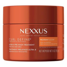 img 4 attached to 💆 Nexxus Curl Define Pre-wash Hair Treatment: Curly & Coily Hair Mask with Castor Oil