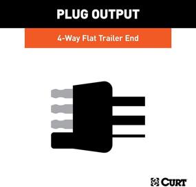 img 1 attached to 🔌 CURT 58348 Trailer-Side 4-Pin Flat Wiring Harness: 48-Inch Wires for Efficient Trailer Connections