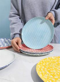 img 1 attached to 🍽️ Porcelain Dessert Salad Plates by Amazingware