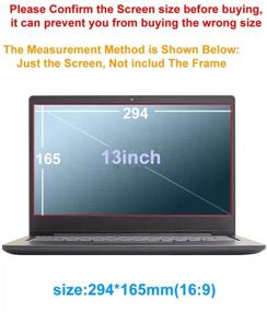 img 3 attached to Защитная пленка из закаленного стекла COOSKIN от синего излучения для ноутбука - защита глаз от синего света, блокирование синего излучения, антицарапин, фильтр высокой четкости (13 дюймов)