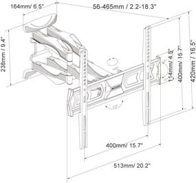 img 2 attached to 📺 FLEXIMOUNTS A20 Full Motion Tilt TV Wall Mount Bracket Articulating for 32-50 Inch LCD/LED TV