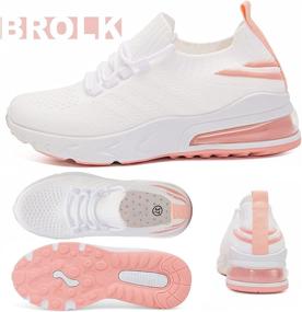 img 1 attached to BROLK Slip Walking Shoes Women Women's Shoes for Athletic