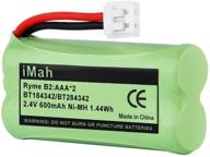 ideal replacement battery for vtech bt18433/bt28433 handsets: imah bt184342/bt284342, pack of 1 logo
