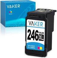 🖨️ vaker remanufactured ink cartridge replacement for canon cl-246xl cl-244xl, suitable for pixma mx492 mx490 mg2522 mg2922 mg2520 mg2920 tr4520 ip2820 ts202 printers - 1 tri-color logo