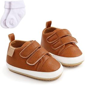 img 1 attached to 👟 ENERCAKE Baby High-Top Ankle Canvas Sneakers - Soft Sole Toddler Shoes for Boys and Girls, Ideal for Newborns and First Walkers