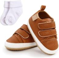 👟 enercake baby high-top ankle canvas sneakers - soft sole toddler shoes for boys and girls, ideal for newborns and first walkers logo