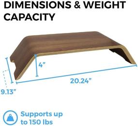 img 1 attached to 🖥️ Upgrade Your Workspace with HumanCentric Wood Monitor Stand and Computer Riser for Desk in Black Walnut - Organize Home & Office Efficiently!