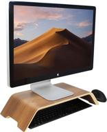 🖥️ upgrade your workspace with humancentric wood monitor stand and computer riser for desk in black walnut - organize home & office efficiently! логотип