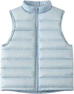 🧥 kids' lightweight water-resistant down puffer vest - sleeveless winter jacket outwear for boys and girls - fall coats logo