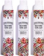 🌺 poo-pourri tropical hibiscus before-you-go toilet spray - 3 pack: ensuring freshness and odor-free bathroom experience logo