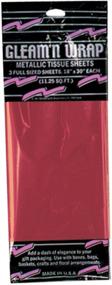 img 1 attached to 🎉 Shimmering Red Gleam 'N Wrap Metallic Sheets: Must-Have Party Accessory (1 Count, 3/Pkg)