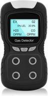 🔍 optimal performance gas clip: hzxvogen portable gas detector 4-gas monitor analyzer with rechargeable lcd display and sound/light alarms for enhanced air quality testing logo