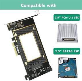 img 3 attached to Адаптер RIITOP U.2 к PCIe - PCIe 3.0 x4 к U.2 (SFF-8639) SSD или SATA3 (6G) к 2.5" SATA SSD Карта расширения