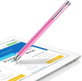img 1 attached to 🖊️ ChaoQ Mesh Fiber Stylus Pens for Touch Screens - Blue/Pink (2 Pcs) with 12 Replaceable Tips: Premium Precision and Durability