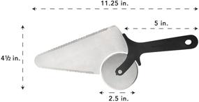 img 1 attached to 🍕 Innovative 3-in-1 Pizza Cutter and Server Slicer - Extra Sharp Stainless-Steel Cutting Wheel - Ergonomic Anti-Slip Handle - Ideal for Home or Restaurant Use on Bread, Pie, Calzones, Pastry