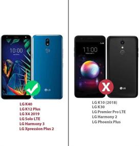 img 3 attached to 📱 E-Began Protective Case for LG K40 LMX420 with Built-in Screen Protector - Full-Body Shockproof Case - Black