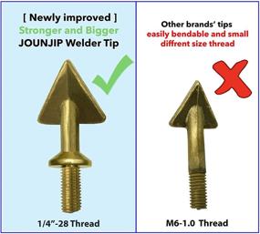 img 1 attached to 🔧 Set of 2 Jounjip Replacement Tips for Jounjip or Gino Brand 80W Plastic Welding Kits - 1/4&#34;-28 Thread