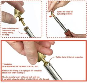 img 3 attached to 🔧 Set of 2 Jounjip Replacement Tips for Jounjip or Gino Brand 80W Plastic Welding Kits - 1/4&#34;-28 Thread