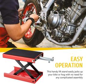 img 3 attached to 🏍️ Enhanced Scissor Lift Jack by Orion Motor Tech for Street Bikes, Cruisers, and Adventure Touring Motorcycles