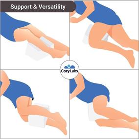 img 2 attached to 🌙 Cozy Labs Orthopedic Knee Pillow for Side Sleepers - Relief from Sciatica, Back, Leg, Hip, and Joint Pain - Enhanced Sleep Quality and Posture - Aid for Surgery Recovery - Memory Foam Contour Wedge