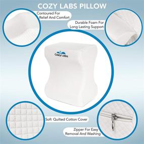 img 3 attached to 🌙 Cozy Labs Orthopedic Knee Pillow for Side Sleepers - Relief from Sciatica, Back, Leg, Hip, and Joint Pain - Enhanced Sleep Quality and Posture - Aid for Surgery Recovery - Memory Foam Contour Wedge