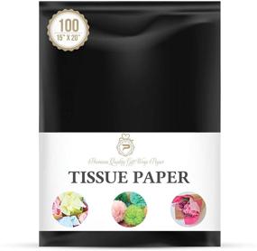 img 1 attached to 🎀 Flexicore Packaging® Black Bulk Wrap Pom Pom Tissue Paper - 100 Ct, 15x20 Inch