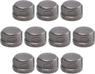 🛠️ 10 pack 1/2" gray malleable iron cast pipe caps for steam-punk vintage shelf bracket diy plumbing pipe decor furniture - home tzh 1/2" pipe fitting caps логотип