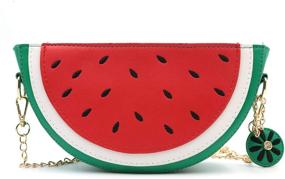 img 4 attached to 🍉 Watermelon Crossbody Shoulder Wallet: Stylish Handbag and Wallet for Women