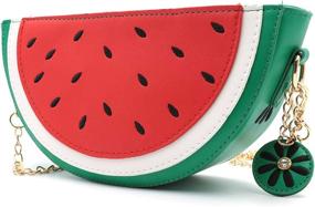 img 3 attached to 🍉 Watermelon Crossbody Shoulder Wallet: Stylish Handbag and Wallet for Women