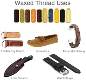 img 1 attached to 🧵 Bigteddy - Premium 1mm Hand Stitching Waxed Leather Thread for Leathercraft & Repair - 10 Colors, 50+ Yards Each