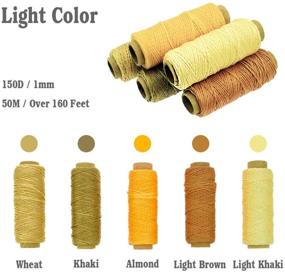 img 3 attached to 🧵 Bigteddy - Premium 1mm Hand Stitching Waxed Leather Thread for Leathercraft & Repair - 10 Colors, 50+ Yards Each