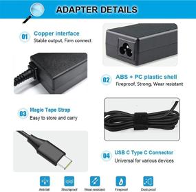 img 2 attached to Powerful 45W USB C Charger for HP Chromebook X360 14-CA000 11-AE000 - Fast Charging Solution for Multiple Models