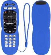 blue silicone remote cover: protect & keep track of directv rc70, rc70h, rc71, rc71h, rc72, rc73, and rc73b remote controls - washable, anti-lost, with remote loop logo