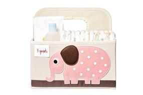 img 2 attached to 3 Sprouts слоник подгузник Baby Diaper Caddy - корзина-органайзер для пеленок в детской комнате