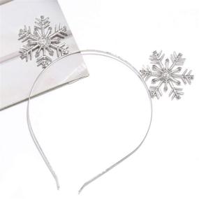 img 1 attached to Christmas Headbands Rhinestone Snowflake Decoration