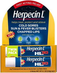 img 3 attached to 💋 Herpecin-L Lip Protectant: Cold Sore & Sunscreen Lip Balm Twin Pack - Ultimate Lip Care Solution