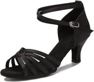 yokala beginner ballroom practice black women's shoes in athletic style, sizes 1-5 logo