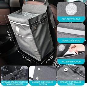 img 2 attached to 🚗 Многофункциональная автомобильная сумка для хранения со съемным водонепроницаемым внутренним баком - ZeChok, складная и герметичная, идеально подходит для организации автопоездок & ухода за багажником, подходит для всех моделей автомобилей - холст, черный