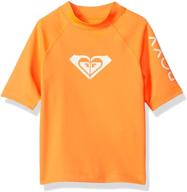 roxy girls' short sleeve rashguard with whole heart design logo