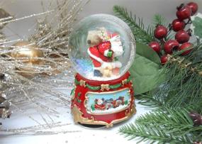 img 1 attached to 🎅 SEO-Optimized Lightahead Santa Musical Water PolyResin 80MM Snow Globe with Rotating Table Top Decoration for Christmas - Plays Tune (Santa)