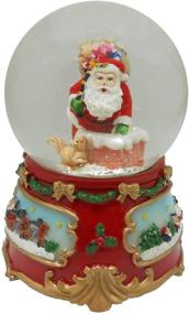 img 3 attached to 🎅 SEO-Optimized Lightahead Santa Musical Water PolyResin 80MM Snow Globe with Rotating Table Top Decoration for Christmas - Plays Tune (Santa)