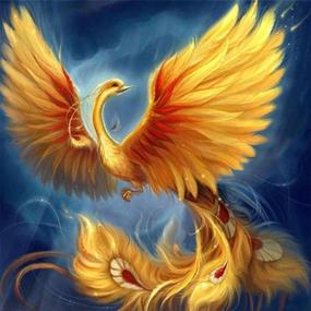 img 4 attached to Fipart Painting Stickers Decoration Phoenix 14X14Inch