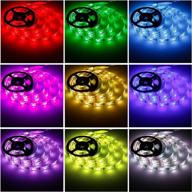 battery powered led strip lights by geekeep: waterproof & flexible 2m/6.56ft rgb ribbon light with remote control логотип