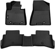 🔴 custom all-weather tpe floor mats for 2017-2022 sportage | full set 1st & 2nd row front & rear | black automotive floor liners by viwik logo