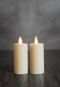 img 2 attached to 🕯️ Mystique Flameless Candle, Ivory 3-Inch Votives, Set of 2, Plastic Candle Featuring Realistic Flickering Wick, Battery-Operated, By Boston Warehouse